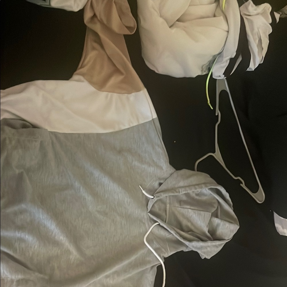 Rue21 Gray and White Colorblock Hoodie